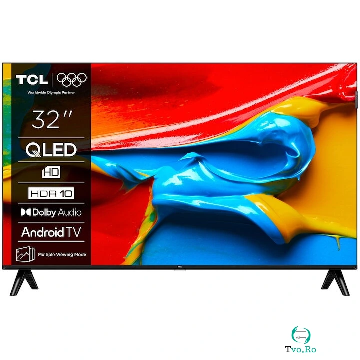 TCL Televizor TCL QLED 32V4C, HD, 32''(80 cm), Smart TV, WiFi, CI+ la 712.99 lei ron