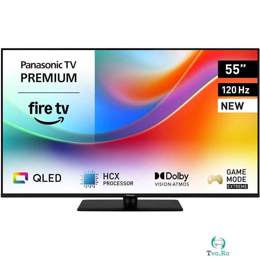 Panasonic Televizor Panasonic QLED TV-55W85BEZ, 139 cm, Smart, 4K Ultra HD, 100 Hz, Clasa E (Model 2025), Negru