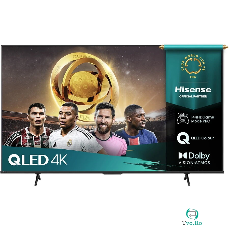 HISENSE Televizor QLED Smart Hisense E7Q 50E7Q PRO, Ultra HD 4K, HDR, 126cm, Wi-Fi, Negru