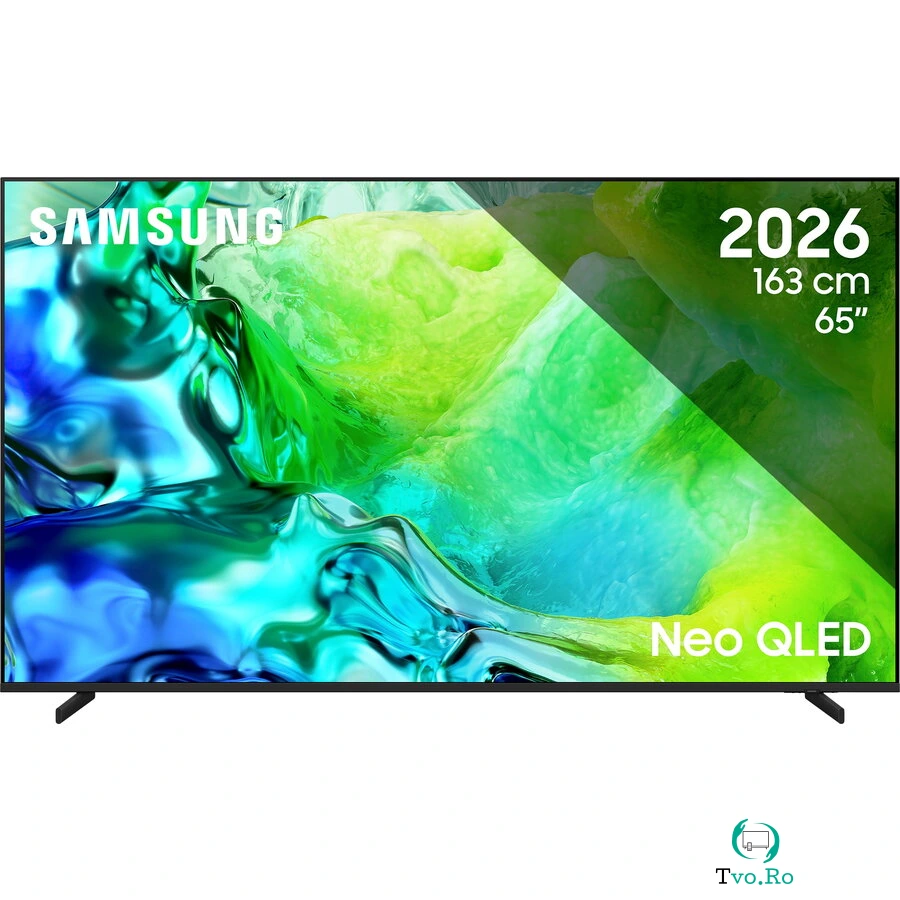 Samsung Televizor Samsung MiniLED Neo QLED 65QN80H, 163 cm, Smart, 4K Ultra HD, 144 Hz, Clasa E (Model 2026), Negru