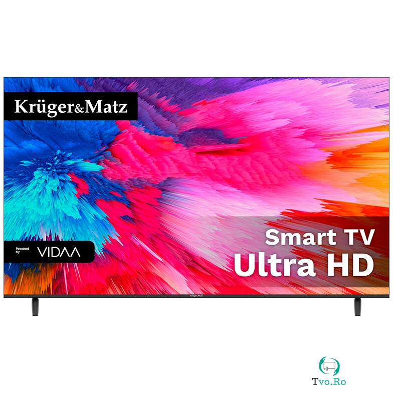 Televizor LED Smart KM0255UHD-V2 55Inch Ultra HD Sistem Operare VIDAA Wi-Fi Negru