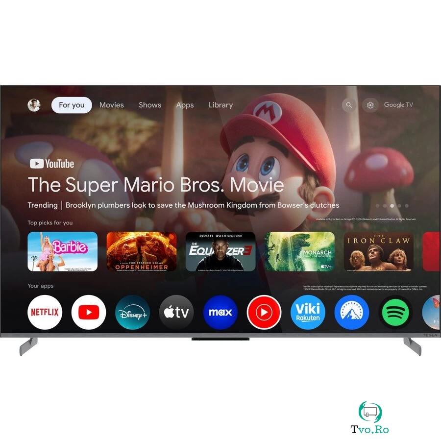 Televizor Google TV QLED G55S949GUS 139Cm UHD VESA 300x200Mm Gri la 2,713.99 lei ron