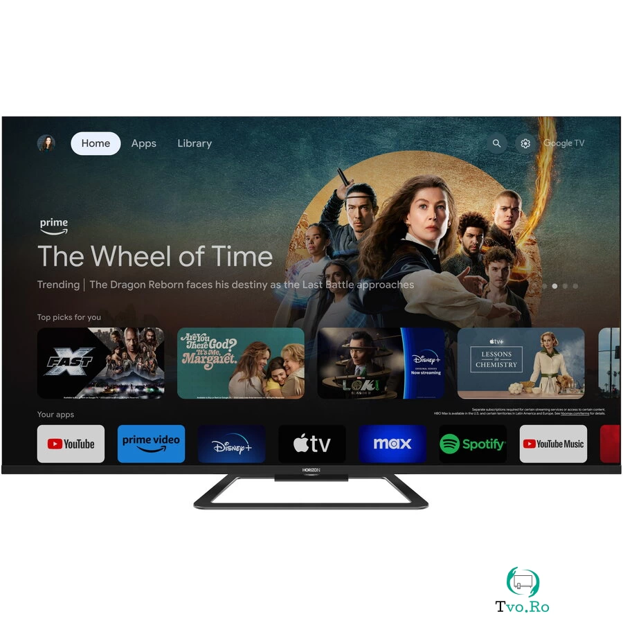 Horizon Televizor Horizon QLED 55HQ8590U/D, 139 cm, Smart Google TV, 4K Ultra HD, Clasa F, Negru la 2,613.99 lei ron